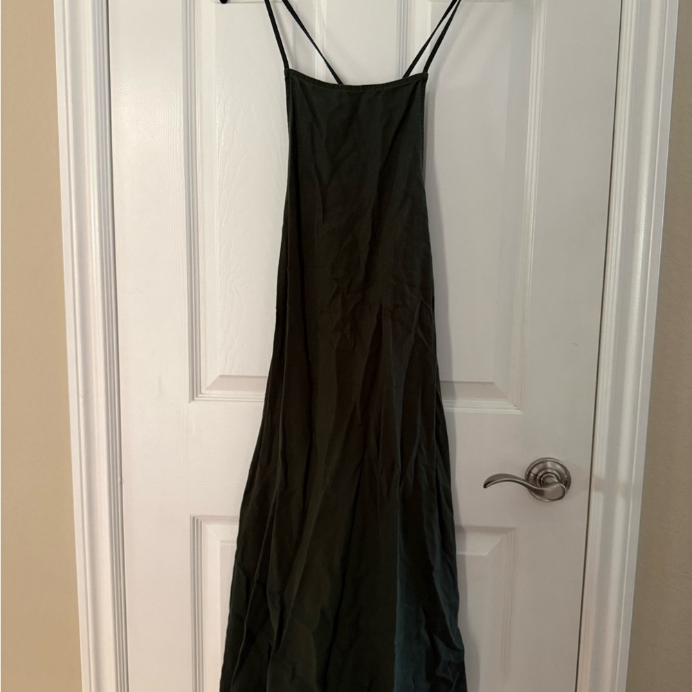 hunter green apron Dress